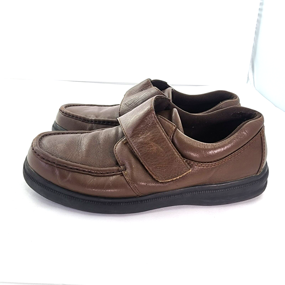 Hush Puppies Moyen Men 11.5 M Brown Leather Strap Walking/Comfort Shoes H18801